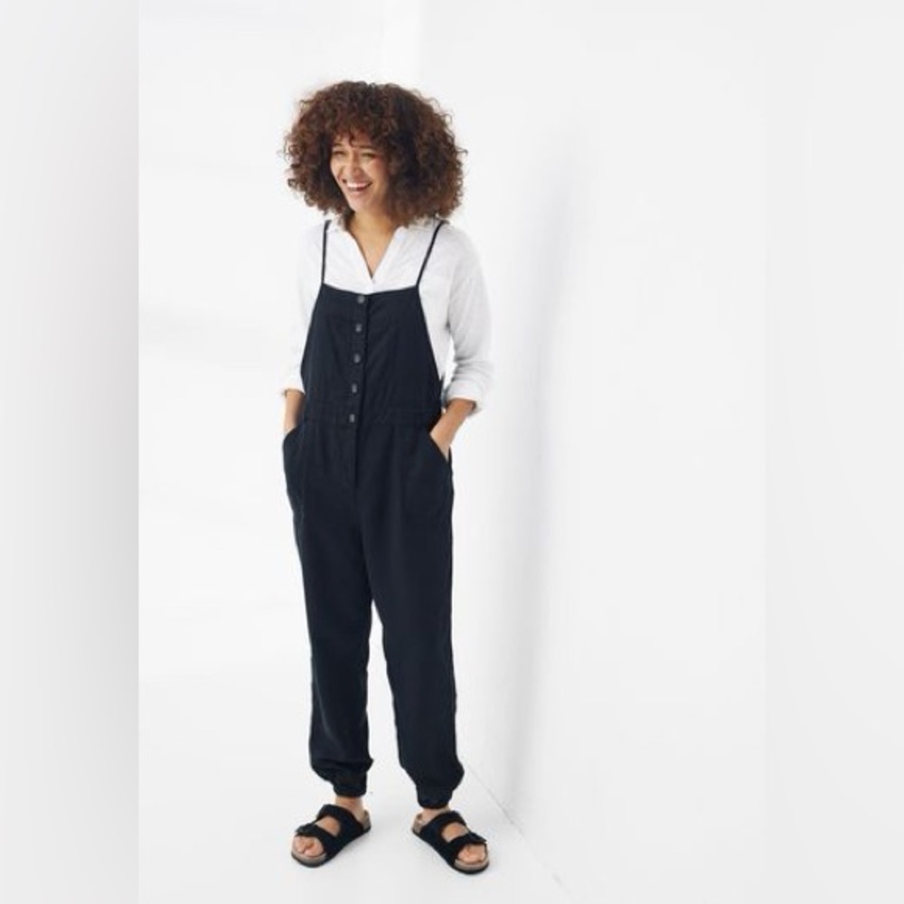 Maternity Black Button-Front Jumpsuit▪️Size XL